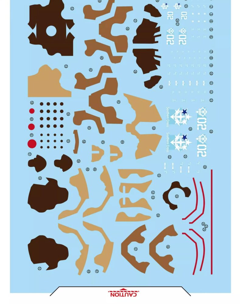 Flaming-Snow HG-79 MS-06DG Zaku Surface Type Wald Fluorescent Decals