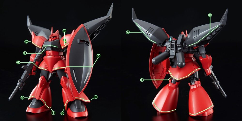 Flaming-Snow HG-48 MS-14S Gelgoog Universal Fluorescent Decals