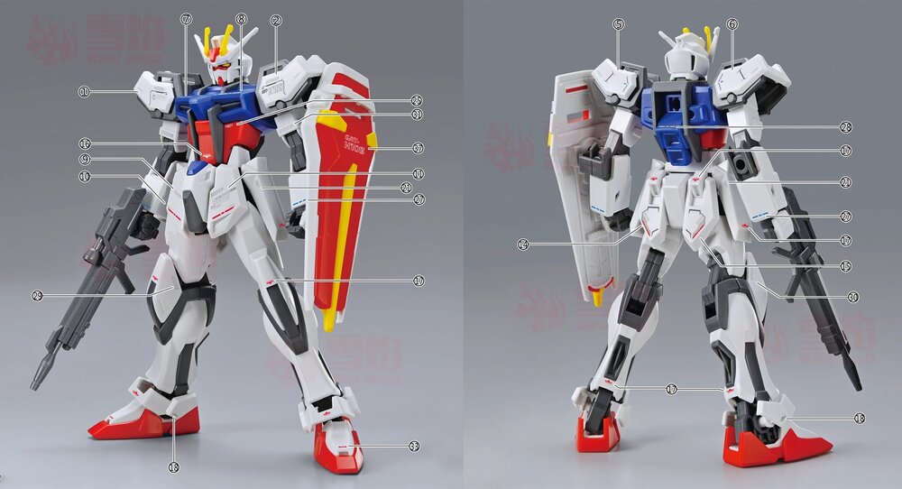 Flaming-Snow EG-05 GAT-X105 Strike Gundam Fluorescent Decals