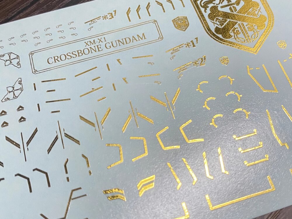 Flaming-Snow RG-31 Crossbone Gundam X1 Fluorescent + Hot Stamping Decals