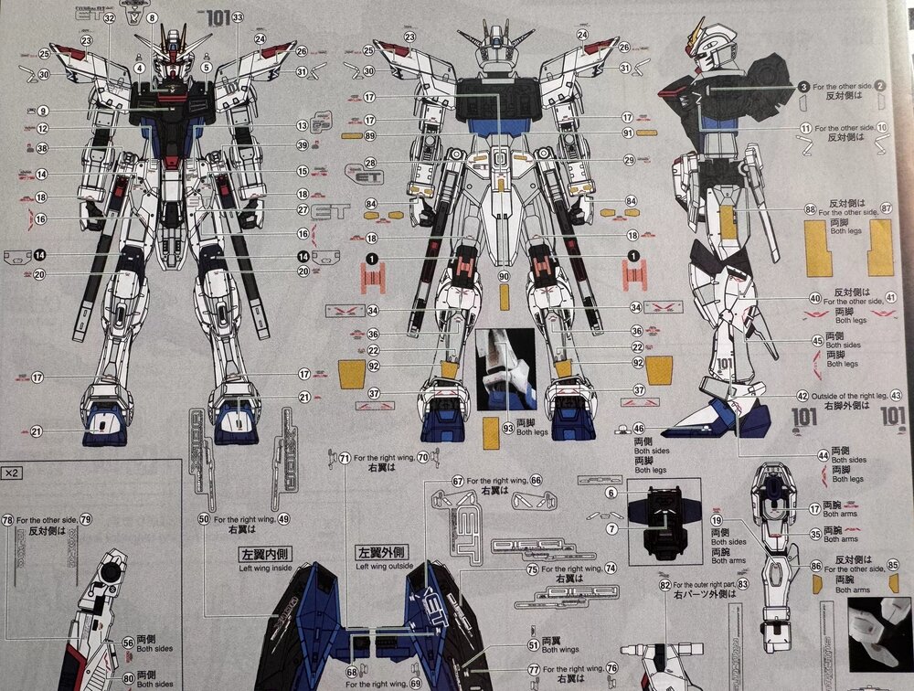 Flaming-Snow RG-21 Freedom Ver GCP Fluorescent Decals