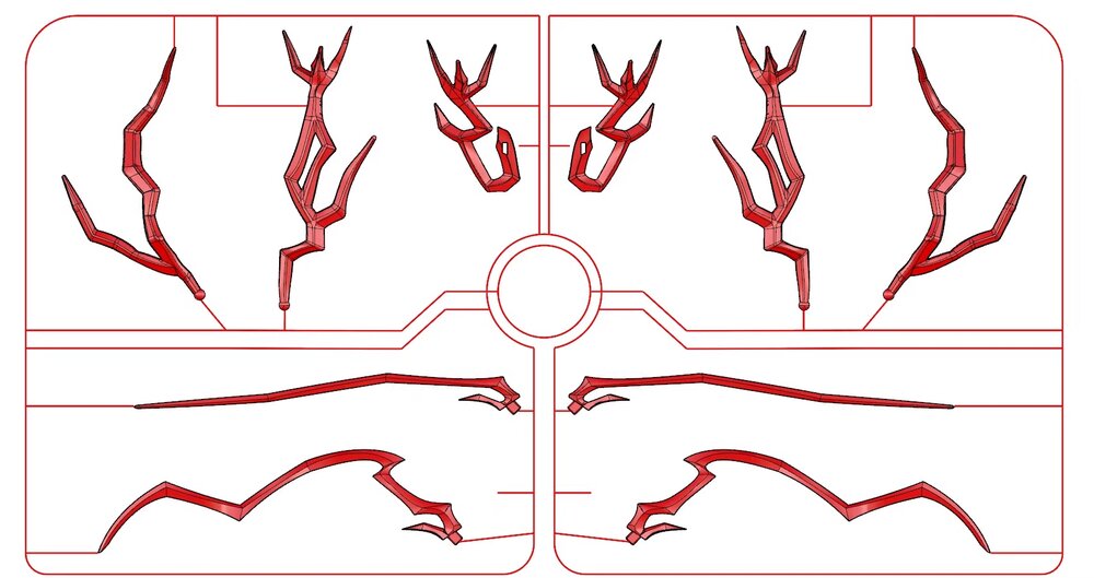 Eye Effect Parts for MGSD/MG/HG/FM Barbatos