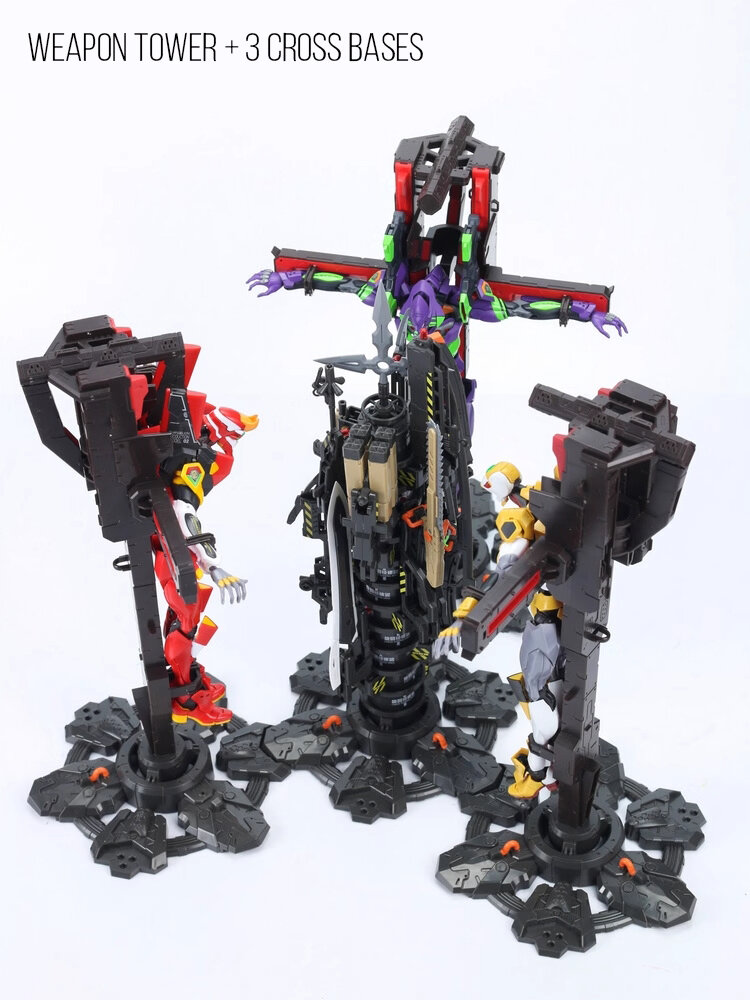 EW 1/144 Evangelion Weapon Set and Tower Display Base