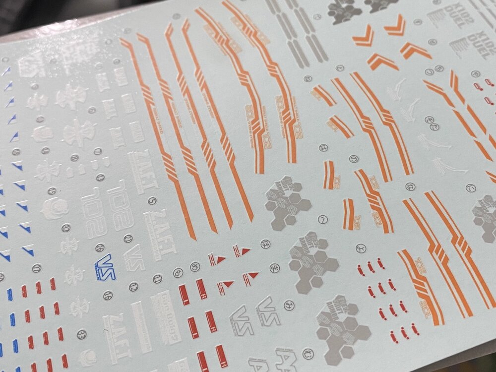 Flaming-Snow MG-78 Duel Gundam Assault Shroud Fluorescent Decals