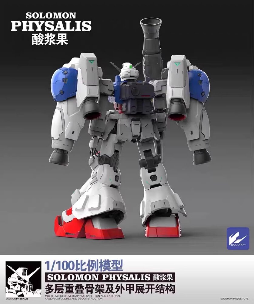 PRE-ORDER Solomon 1/100 RX-78GP02A Gundam Physalis + MLRS Backpack and Clear Armor Parts