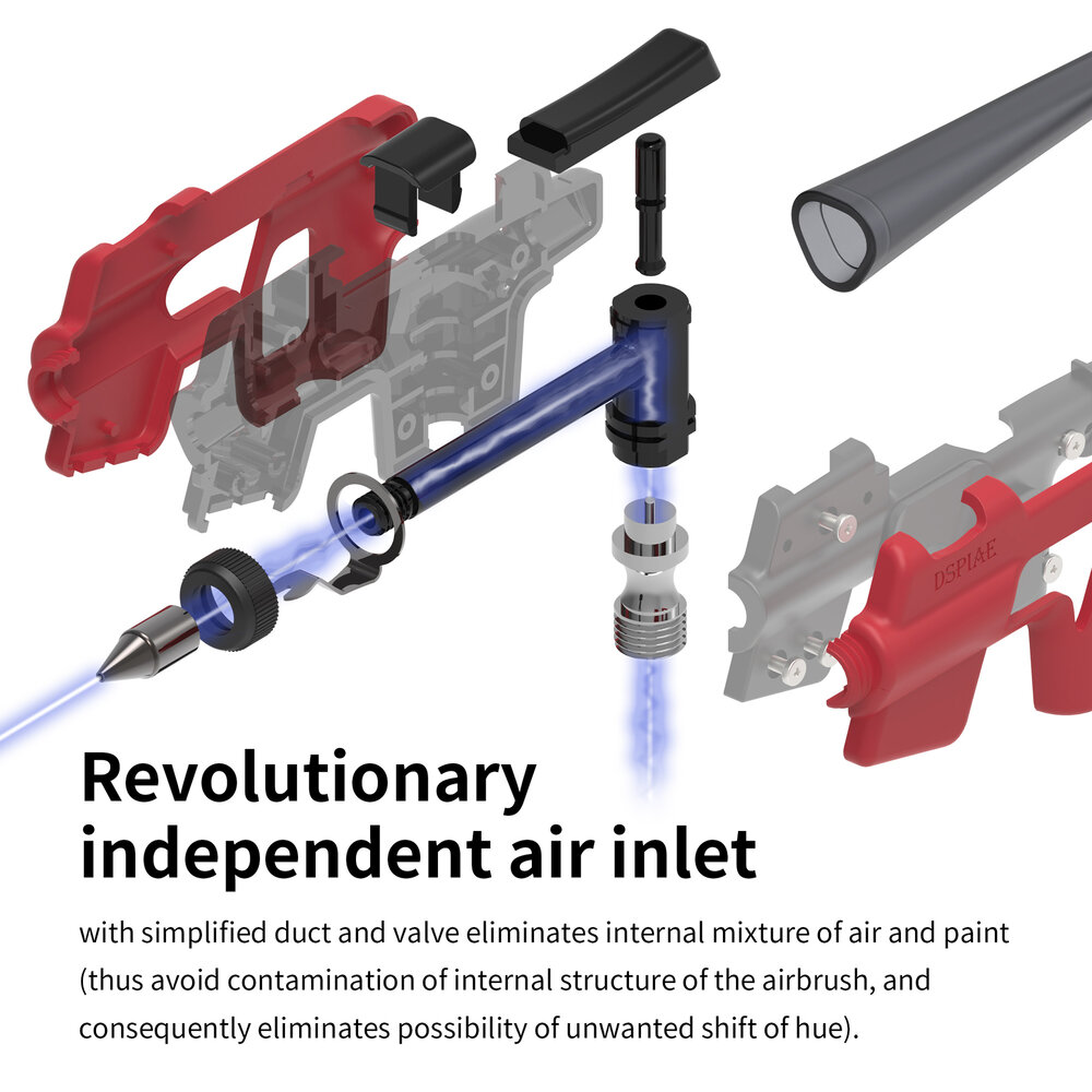 DSPIAE Wash-Free Airbrush PT-AB