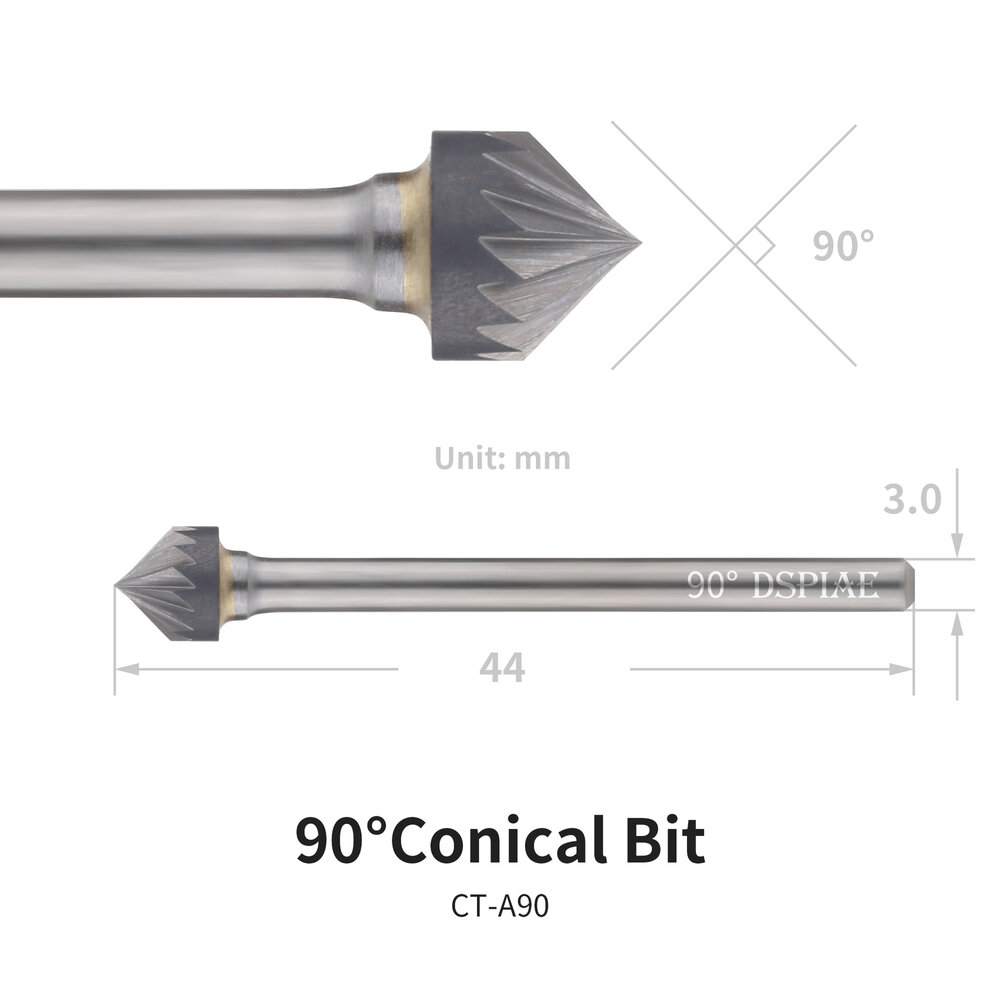 DSPIAE 60&deg; or 90&deg; Conical Bits