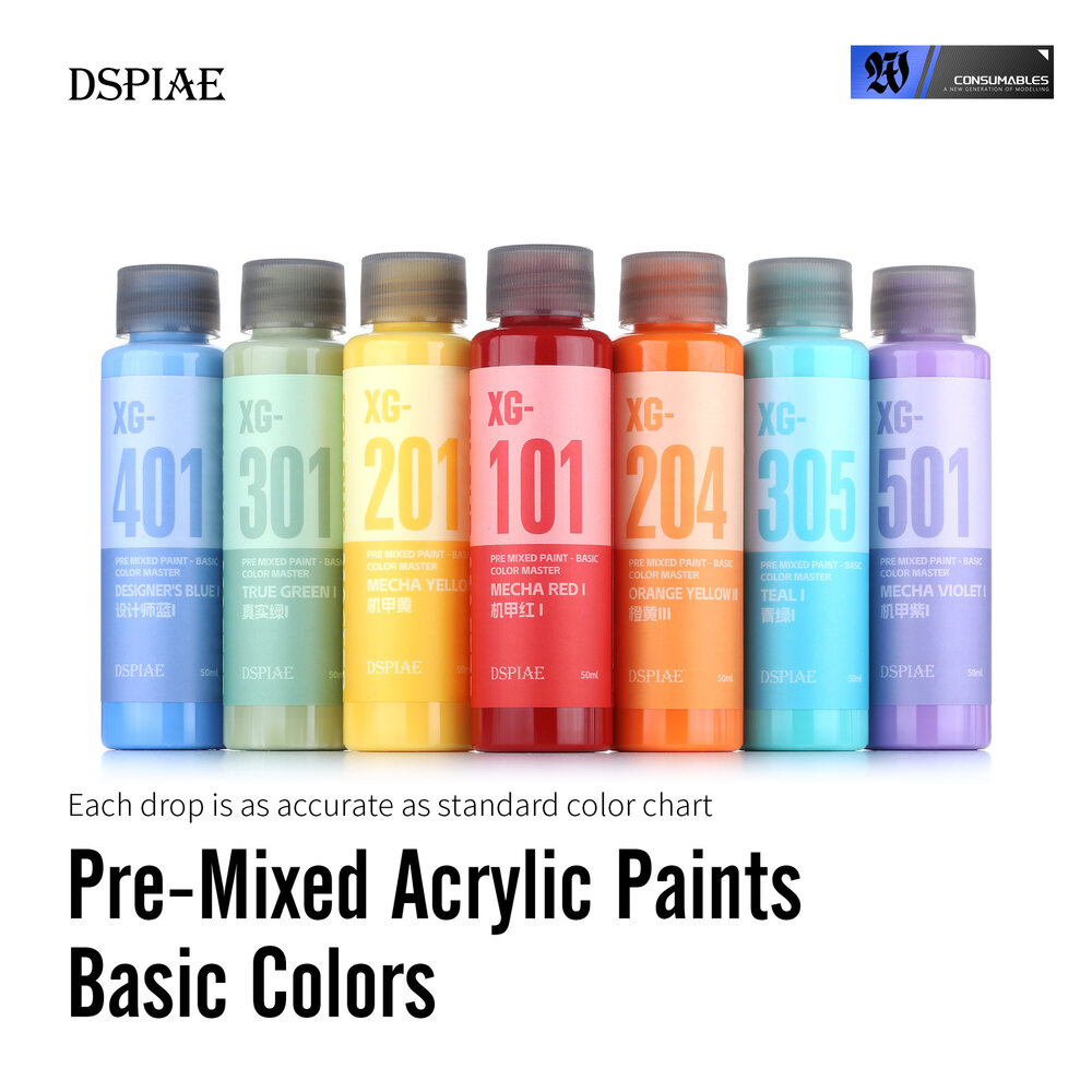 DSPIAE Pre-Mixed Acrylic Paints 50ml Surface Primer (White) XPS-01
