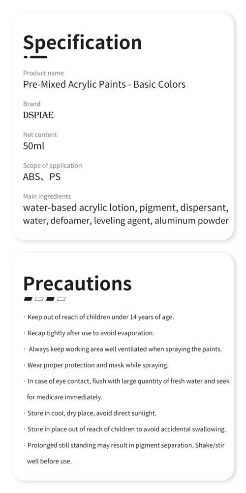 DSPIAE Pre-Mixed Acrylic Paints 50ml Metallic Emerald Green XSM-003