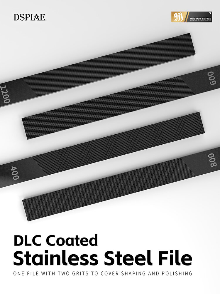 DSPIAE DLC Coated Stainless Steel File 600/1200 Grit AT-FX02