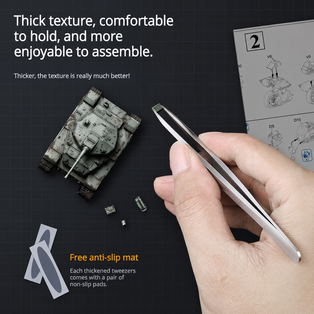 Stedi Thick-Walled Precision Tweezers (Flat) MS-162