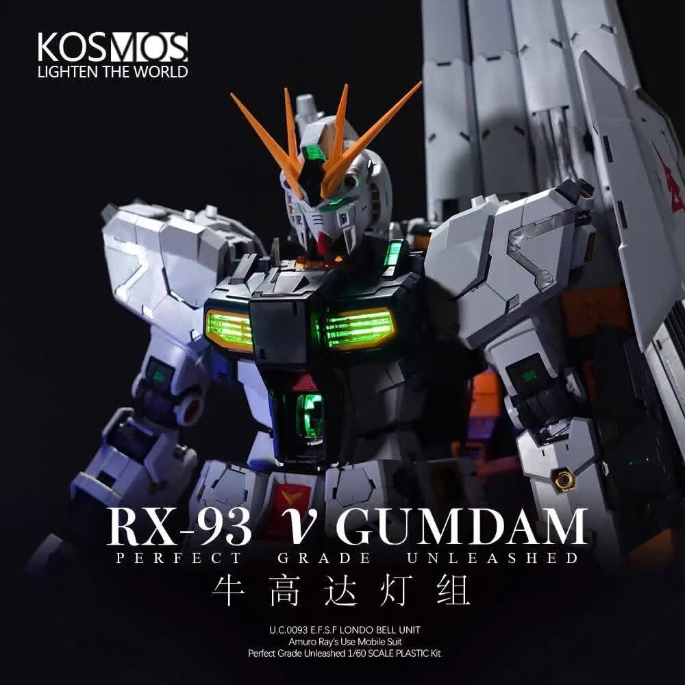 Remote Controlled PGU RX-93 Nu Gundam RGB LED Set Kosmos - Zeonmarket