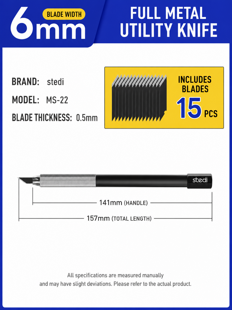 Stedi 6mm Wide Blade Hobby Knife MS-22