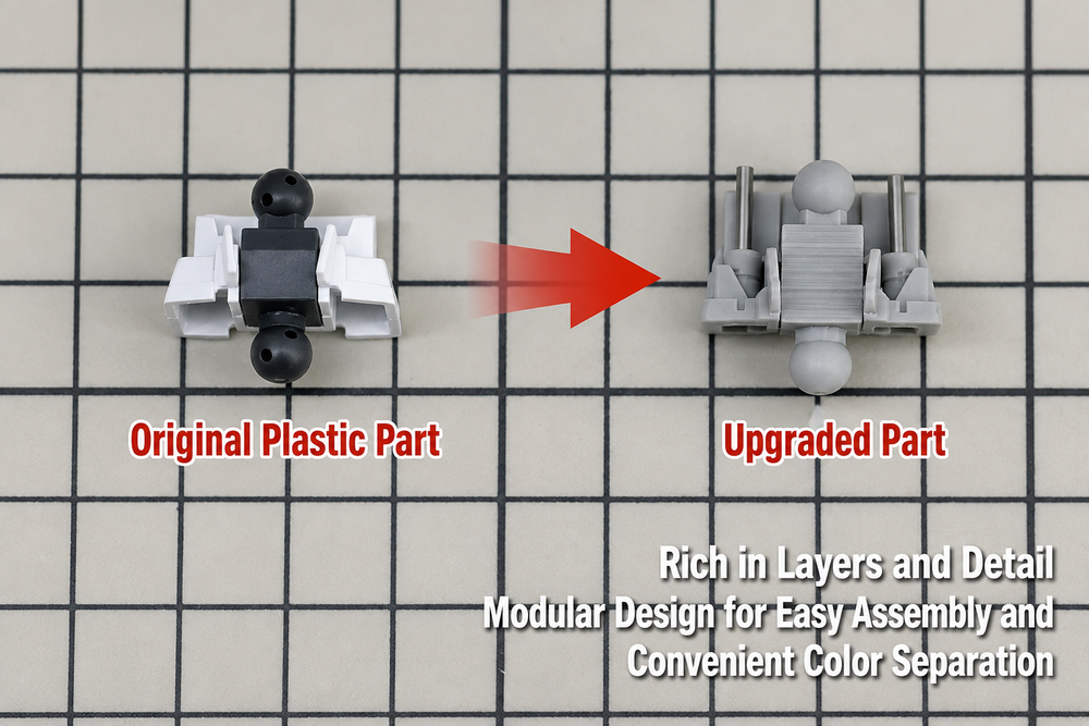 Moshi EG Nu Gundam Waist &amp; Neck Upgrade HS037