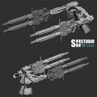 RG MSN-04 Sazabi Dual Gatling Gun plus Metal Chains (Resin Kit)