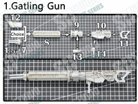 RG MSN-04 Sazabi Dual Gatling Gun plus Metal Chains (Resin Kit)