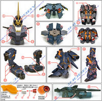 CJ Hobby PG Unicorn Banshee Metal Set Red 16 Options + Illuminated Thrusters