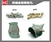 HD Metal Cooling Hole Long 1.8mm Diameter 10pcs Silver