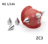 JAO Parts ZC3 Spike Short 8x5mm RG Zaku II Silver