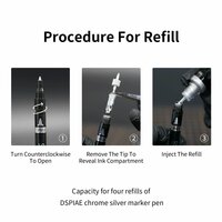DSPIAE Chrome Silver Refill For Markers CR-10 10ml