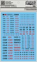 DL-Decal C003BR Numbers Black Red
