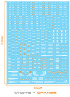Delpi-Decal 1/100 Caution Signs White Orange