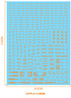 Delpi-Decal 1/100 Caution Signs Orange