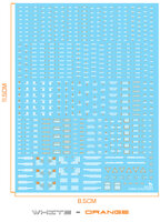 Delpi-Decal 1/144 Caution Signs White Orange
