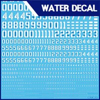 Delpi-Decal Numbers Universal White