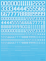 Delpi-Decal Numbers Universal White