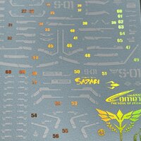 Delpi-Decal RG Sazabi White Gold Part Holo