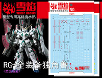 Flaming-Snow RG-30 Unicorn Full Armor RX-0 FA Fluorescent  2 Sheets