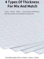 DSPIAE PC Series Pla Plate for Modelling 3pcs. Available in 4 Sizes