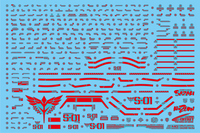 Delpi-Decal MG Sazabi Red Holo