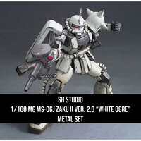 SH Studio MG MS-06J Zaku II White Ogre ver.2.0 Metal Set