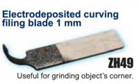 Echo Tech Electrodeposited Curving Filing Blade 1mm for Ultrasonic Cutter ZH49