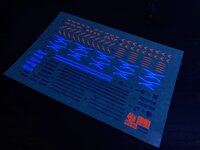 Flaming-Snow MG-80 Maneuver Strike for Eclipse Gundam Fluorescent Decals