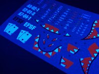 Flaming-Snow MG-118 RB-79 Ball Shark Mouth Fluorescent Decals
