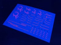 Flaming-Snow MG-120 Aile Strike RM (Recirculation Neon Pink) Fluorescent Decals