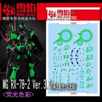 Flaming-Snow MG-121 RX-78-2 Ver. 3.0 (Recirculation Color/Neon Green) Fluorescent Decals