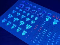 Flaming-Snow HG-46 Black/White Rider + Efreet Jaeger Fluorescent Decals