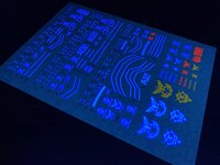 Flaming-Snow HG-02 Zaku II GTO Char&#039;s Black Tri-Stars Fluorescent Decals