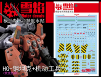Flaming-Snow HG-22 Guntank Early Type / Mobile Worker Late Type Fluorescent Decals