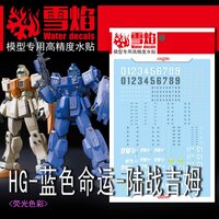 Flaming-Snow HG-13 GM Sniper / Blue Destiny Series Fluorescent Decals