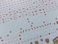 Flaming-Snow RG-31 Crossbone Gundam X1 Fluorescent + Hot Stamping Decals