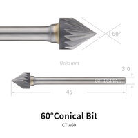 DSPIAE 60&deg; or 90&deg; Conical Bits