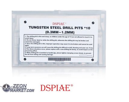 DSPIAE 0.3mm to 1.2mm Tungsten Steel Drill Bits DB-03