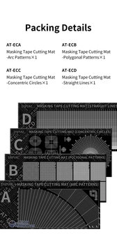 DSPIAE Masking Tape Cutting Mat AT-ECC (Concentric Circles)