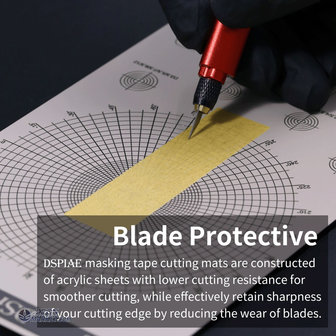 DSPIAE Masking Tape Cutting Mat AT-ECA (Arc Patterns)
