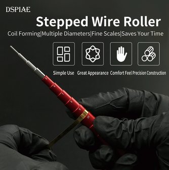 DSPIAE Aluminum Alloy Stepped Wire Roller AT-CR